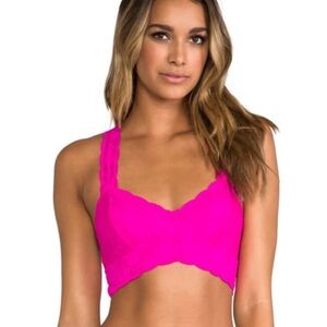 Free people, intimately, free people fuscia pink gallon lace Razorback bralette